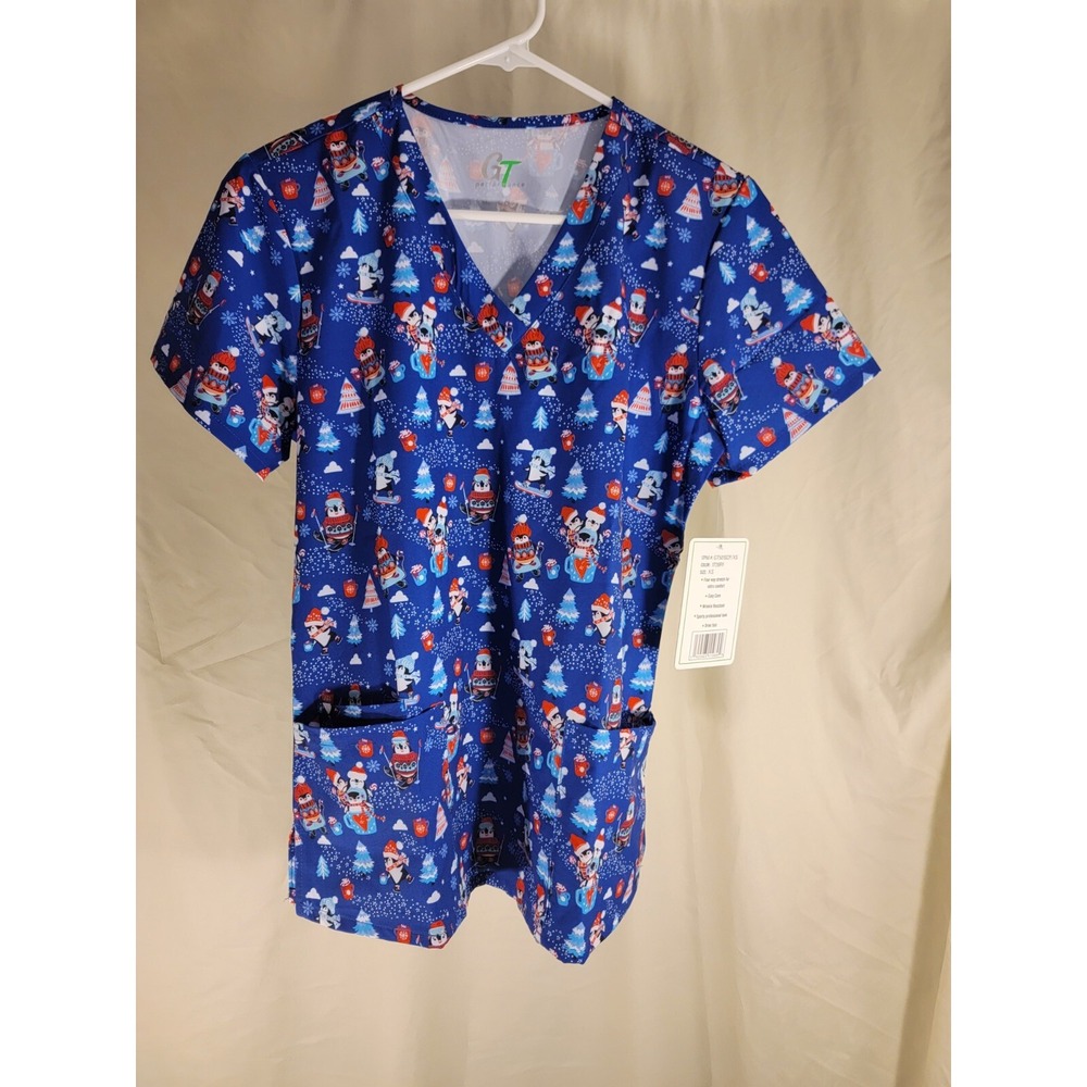 GT Performance Unisex Winter Wounderland Medical Smock Size XS NWT